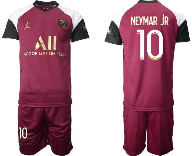 Men 2020-2021 club Paris St German away #10 red Soccer Jerseys->paris st german jersey->Soccer Club Jersey